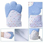BABY SILICONE TEETHING MITTEN GLOVES