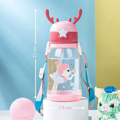 Adorable Reindeer Water Bottle for Kids 600ml