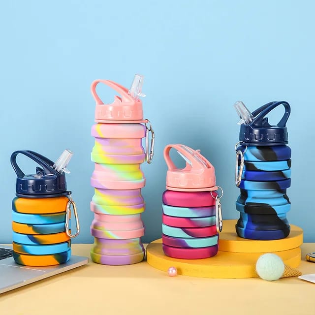Expandable Silicone Sipper Water Bottle 500 ML