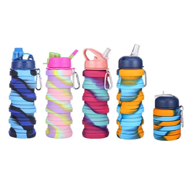 Expandable Silicone Sipper Water Bottle 500 ML