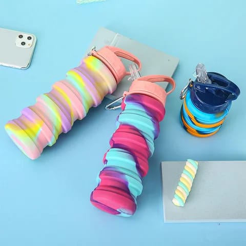 Expandable Silicone Sipper Water Bottle 500 ML