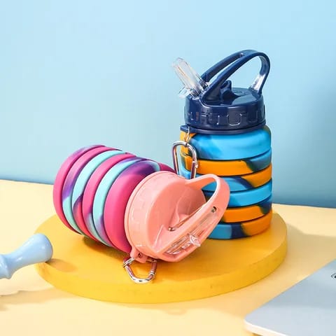 Expandable Silicone Sipper Water Bottle 500 ML