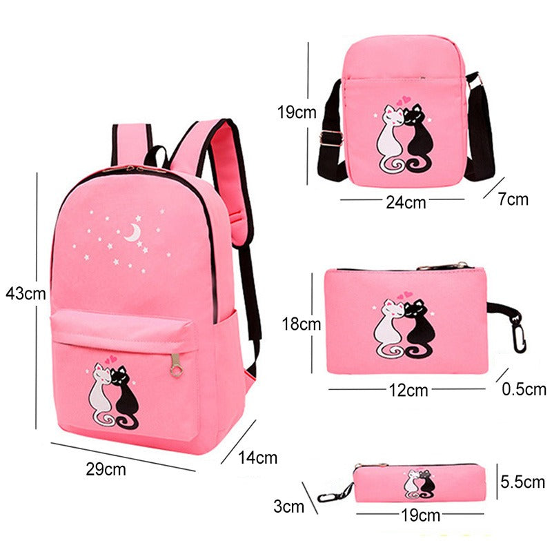 4 Piece School Bag Set