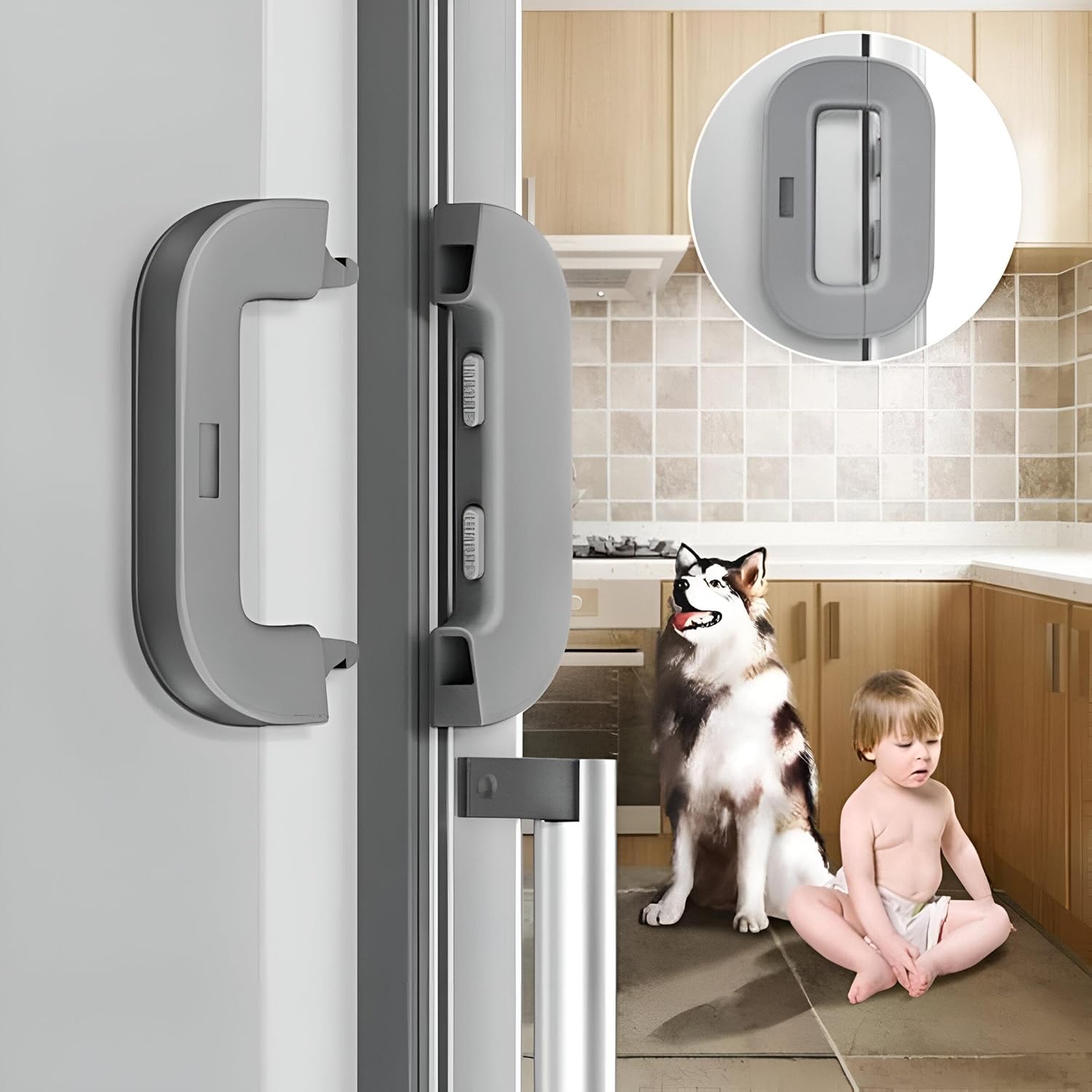 Refrigerator Door Lock for Child Safety