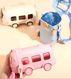 School Bus Water Bottle With Strap 500ML