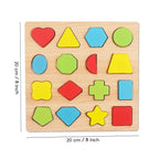 Wooden Geometric Shapes Cognitive Board Puzzle