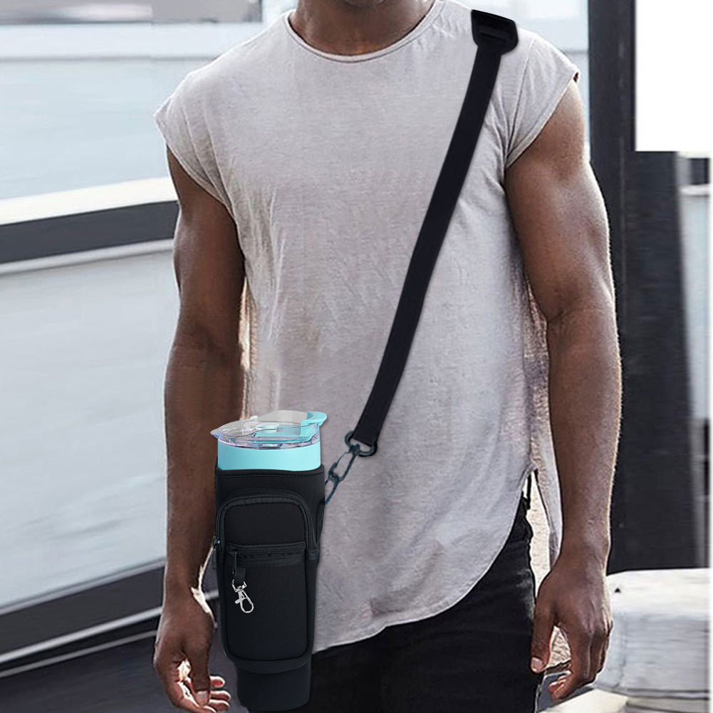 Water Bottle Carrier Bag with Phone Pocket 1200ml