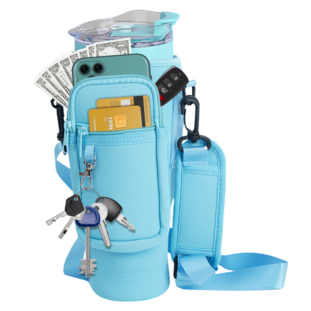 Water Bottle Carrier Bag with Phone Pocket 1200ml
