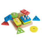Wooden Geometric Blocks Board Toys