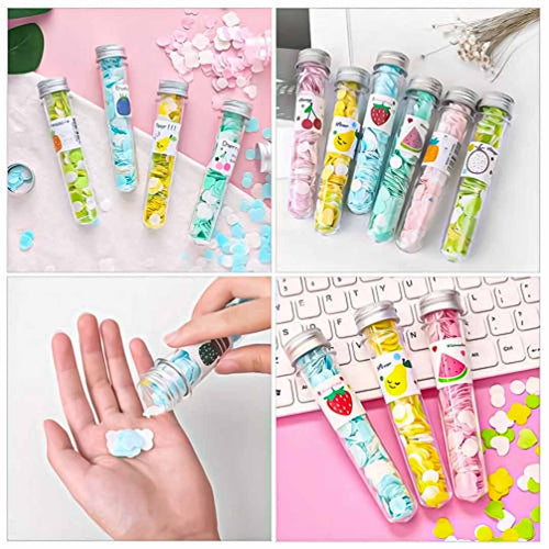 100 Pieces Disposable Flower Paper Soap with Portable Tube