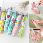 100 Pieces Disposable Flower Paper Soap with Portable Tube