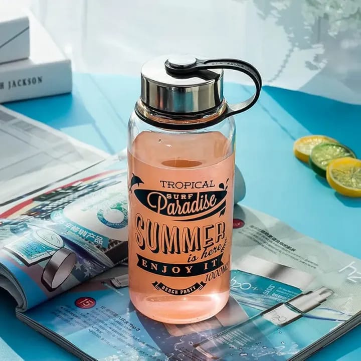 Portable Glass Water Bottle