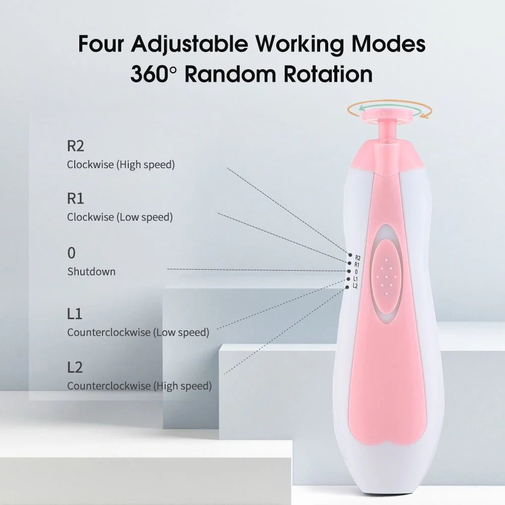 Kidoo Electric Nail Clipper Kit for Baby & Toddler Nails